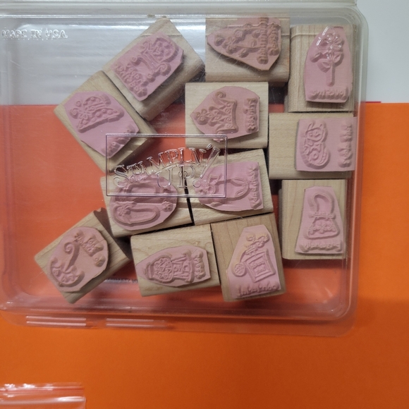 Stampin Up A Little Love Wooden Block Rubber Stamp Set - Picture 3 of 8